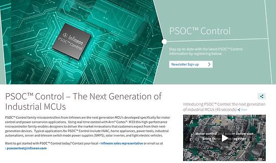 Werbebanner für Infineon PSoC Control Mikrocontroller