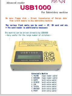 USB1000 Advanced Reader für Stickmaschinen