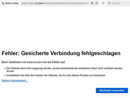 Browser Fehlermeldung gesicherte Verbindung fehlgeschlagen