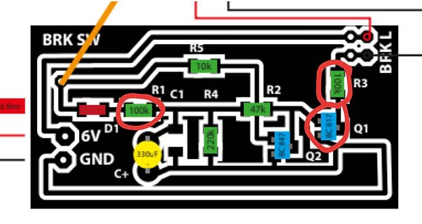 Leiterplatten-Layout mit Bauteilbeschriftungen