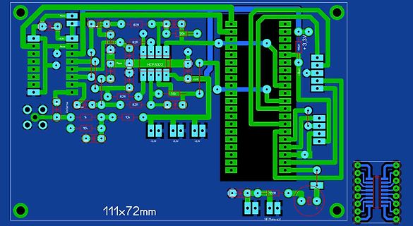 Leiterplatten-Layout einer Elektronikschaltung