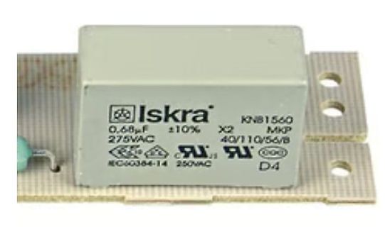 Iskra MKP X2 Entstörkondensator auf Leiterplatte