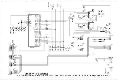 Schaltplan für Philips KT4 Display und Soundcontrol