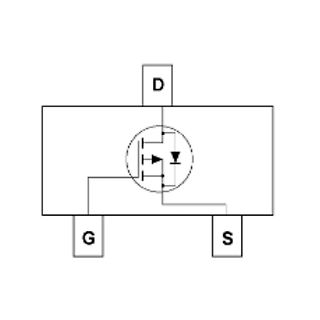 Schaltplansymbol eines MOSFETs