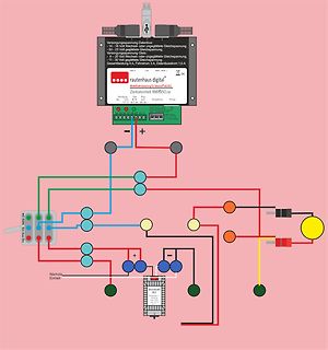 Verdrahtungsplan eines digitalen Modellsatz-Netzteils
