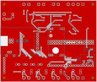 Leiterplatten-Layout einer Platine