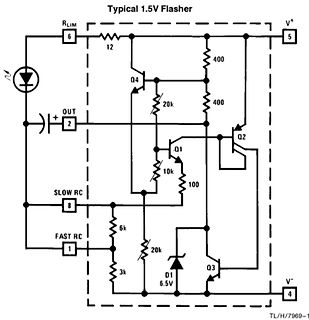 Schaltplan eines 1,5V Flashers