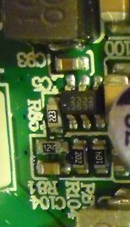 Makroaufnahme einer Leiterplatte mit SMD-Bauteilen