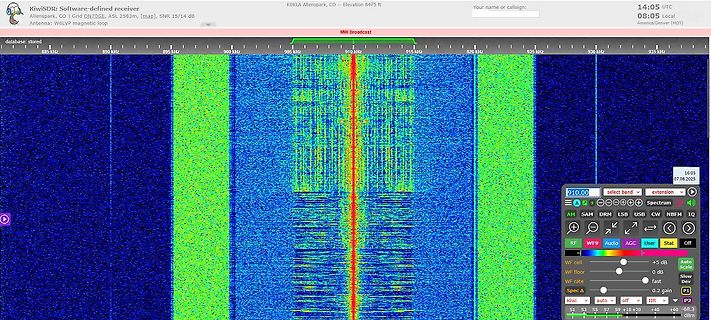 Spektrogramm eines Software-defined Receivers