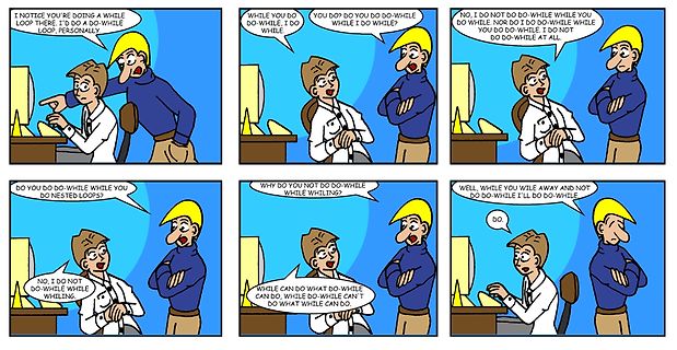 Comic über Programmierer und While-Loops