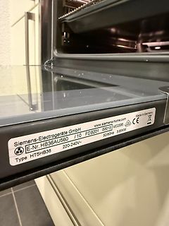 Typenschild eines Siemens Elektrogeräts