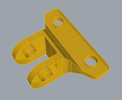 3D-CAD-Modell eines Metallbeschlags