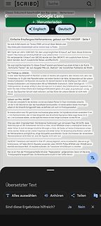 Screenshot eines Textdokuments über eine Empfangsschleifenantenne