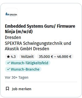 Stellenanzeige für Embedded Systems Guru/ Firmware Ninja