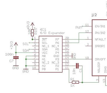Schaltplan eines I/O Expanders und Mikrocontrollers