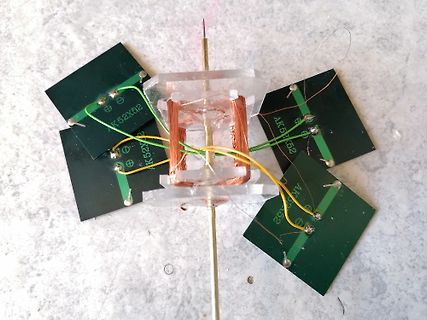 Aufbau einer Spule mit Leiterplatten-Flügeln