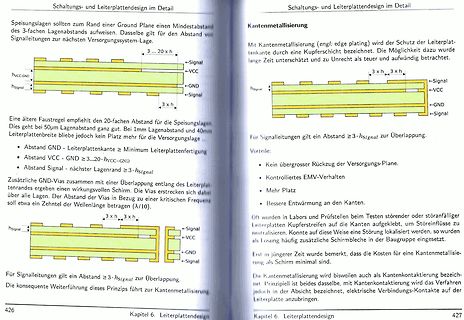 Buchseiten über Leiterplattendesign und Kantenmetallisierung
