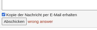 Ausschnitt einer Webseite mit Formularfeld
