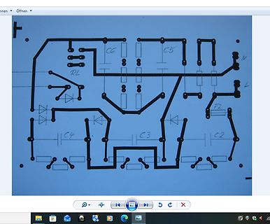 Leiterplatten-Layout einer Schaltung