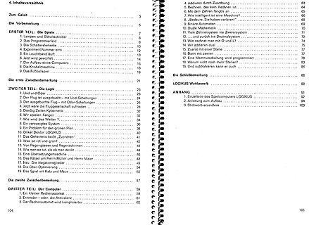 Inhaltsverzeichnis eines Buches