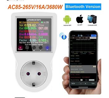 Bluetooth-fähiger Strommessstecker mit Smartphone-App