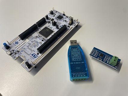 STM32 Nucleo-H7A3ZI-Q Board mit RS485 USB Adapter