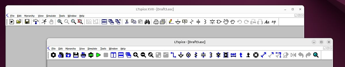 LTspice Software Benutzeroberfläche