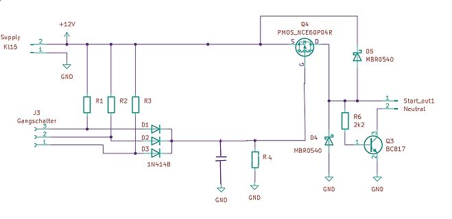 Schaltplan einer elektronischen Schaltung