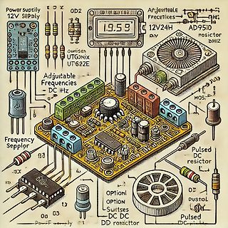 KI-generierte Illustration elektronischer Bauteile