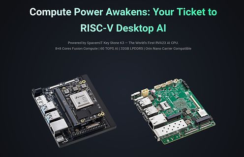 Produktfoto von zwei RISC-V Single Board Computern