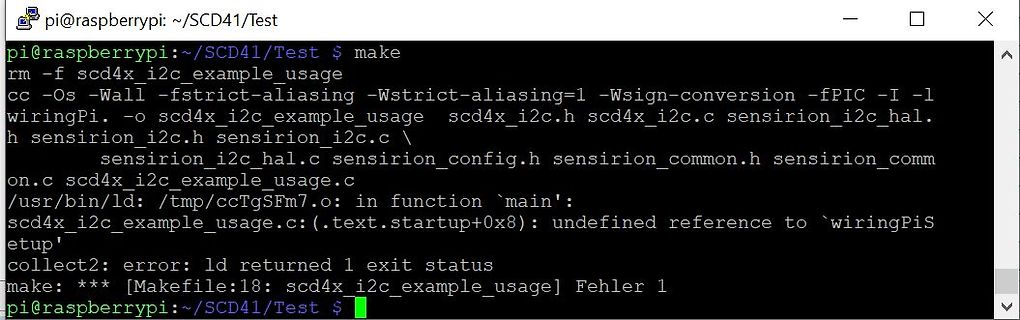 Terminal-Fehlermeldung beim Kompilieren eines C-Programms