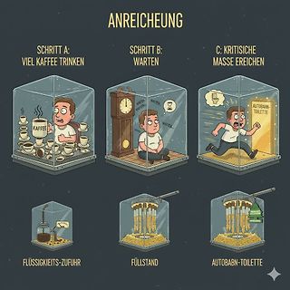 Comic über Kaffeekonsum und Toilettengang