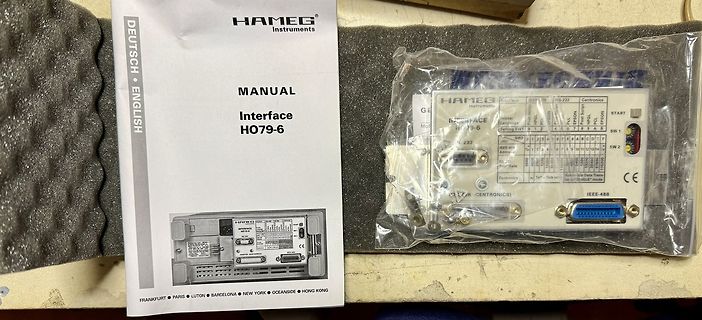 Hameg Interface H079-6 Manual und Gerät