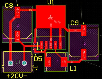 PCB-Layout eines elektronischen Schaltungsteils