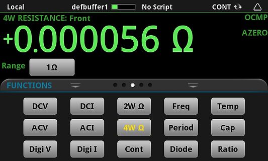 Display eines digitalen Multimeters