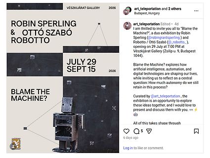 Instagram Post einer Kunstausstellung