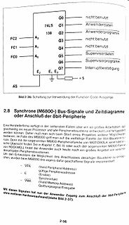 Buchseite mit Schaltplan und Text zum M6800 Bus-System