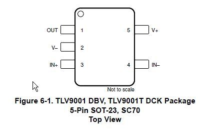 Pinbelegung TLV9001 SOT-23 SC70
