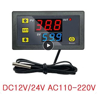 Digitaler Temperaturregler mit Display und Temperatursensor