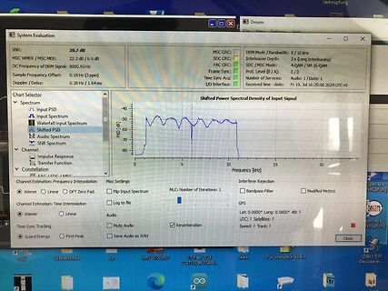 Software-Fenster zur System-Evaluation eines Signals