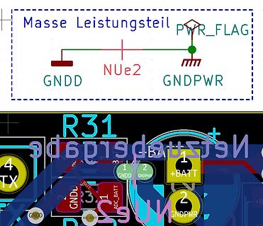 Schaltplan und PCB-Layout Ausschnitt