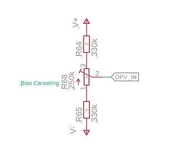 Schaltplan eines Bias-Canceling-Netzwerks