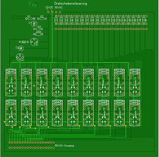 PCB-Layout einer Drehschiebensteuerung