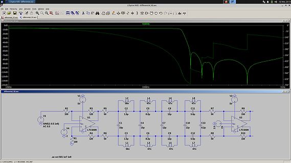 LTspice Simulation Schaltplan und Frequenzgang