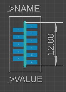 CAD-Ansicht eines Leiterplatten-Layouts