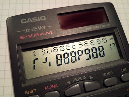 Casio fx-85WA Taschenrechner mit Displayanzeige