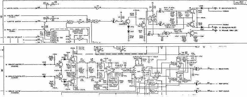 Elektronischer Schaltplan mit Logikgattern und Transistoren