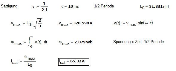 Mathematische Herleitung der Sättigung