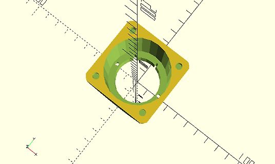 3D-CAD-Modell eines Flansches mit Bohrungen