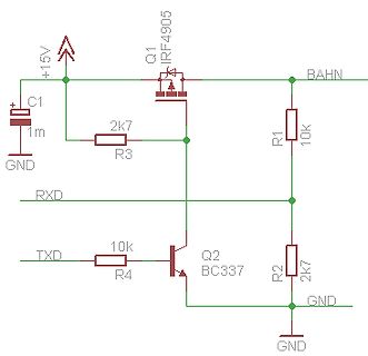 Schaltplan mit MOSFET und Bipolar-Transistor